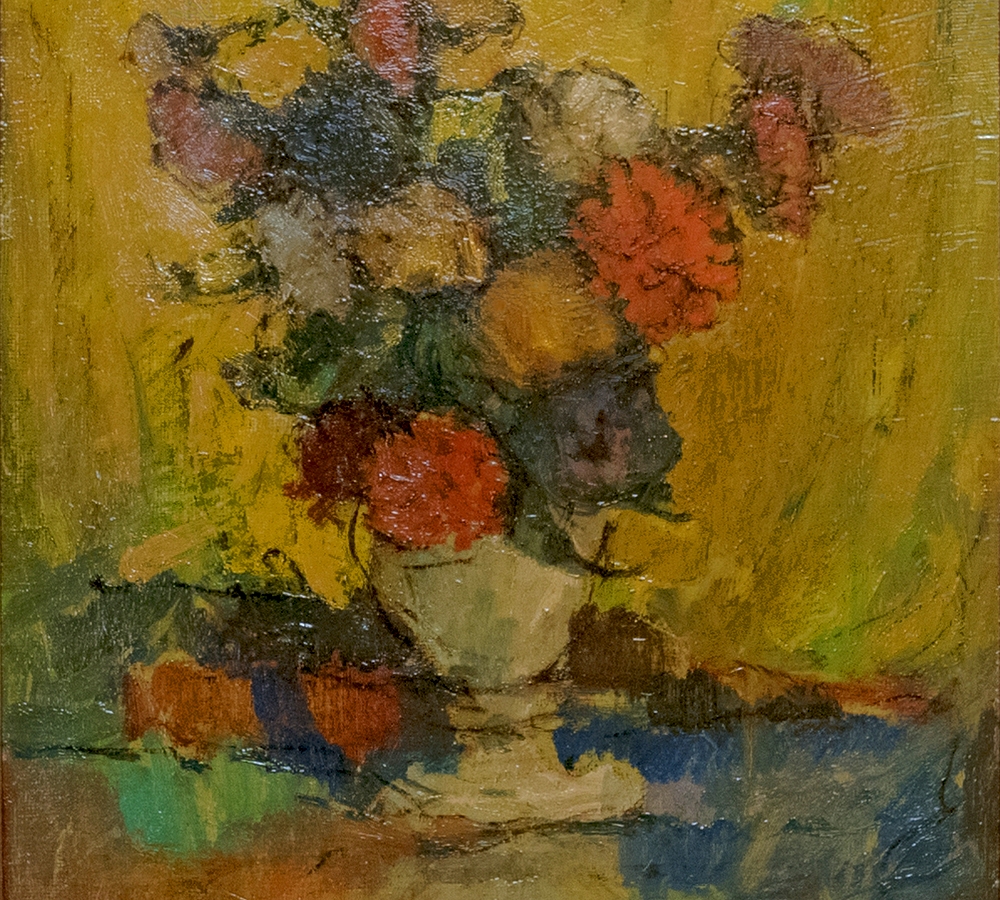 Fiori con fondo giallo - 1951